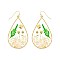 NATURAL STYLISH RESIN DRIED FLOWER TEARDROP EARRINGS