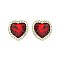 CHARMING HEART GEMSTONE STUD EARRINGS