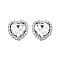 CHARMING HEART GEMSTONE STUD EARRINGS