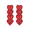 ADORABLE HEART SEED BEAD DROP EARRINGS