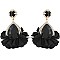 Evening Glam Teardrop Halo Bloom Drop Earrings