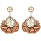 Evening Glam Teardrop Halo Bloom Drop Earrings