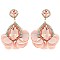 Evening Glam Teardrop Halo Bloom Drop Earrings