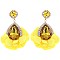 Evening Glam Teardrop Halo Bloom Drop Earrings