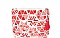 FASHION ABSTRACT POUCH COSMETIC BAG WITH TASSEL