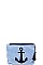 ANCHOR AND STRIPE POUCH COSMETIC BAG