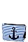 ANCHOR AND STRIPE POUCH COSMETIC BAG
