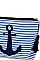 ANCHOR AND STRIPE POUCH COSMETIC BAG