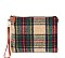 STYLISH PLAID CHECKERED CLUTCH WITH WRISTLET JYEABG-9070L