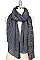 MODERN LEOPARD PRINT H AND H PLEATED SCARF