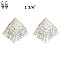 Fashionable Dangly Dia Rhinestone Clip Earrings SLECM249