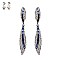 2-TONE RHINESTONES DROP CLIP EARRINGS