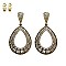 STONE OVAL CLIP EARRINGS