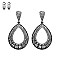 STONE OVAL CLIP EARRINGS