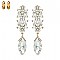 STONE CLIP GLASS EARRING