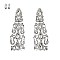 GEM STONES DROP CLIP EARRINGS