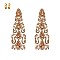GEM STONES DROP CLIP EARRINGS