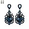 CHANDELIER STONE CLIP EARRINGS