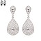TEAR DROP GEM STONES CLIP EARRINGS