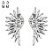 MARQUISE CRYSTAL ANGEL WING CLIP EARRINGS