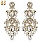 MEDIEVAL DANGLE RHINESTONE EARRINGS