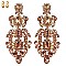 MEDIEVAL DANGLE RHINESTONE EARRINGS