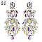 MEDIEVAL DANGLE RHINESTONE EARRINGS