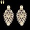 RHINESTONE VICTORIAN STYLE CLIP EARRINGS
