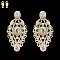RHINESTONE VICTORIAN STYLE CLIP EARRINGS
