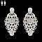 RHINESTONE VICTORIAN STYLE CLIP EARRINGS