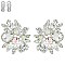 FASHION FLOWER METAL/STONE CLIP EARRING