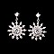 SNOWFLAKE CRYSTAL CZ DANGLY POST EARRING SLECZ6335