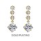 DANGLY PLATED POST CZ EARRING