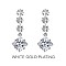 DANGLY PLATED POST CZ EARRING