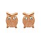 Fashioanble Sm Metal Owl Post Earring with Stone Eyes SLEE0497