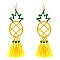 Color Block Metal Thread Pineapple Novelty Earring  EE0813-LP