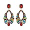STYLISH RHINESTONE STATEMENT POST EARRINGS