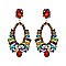 STYLISH RHINESTONE STATEMENT POST EARRINGS