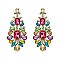 CHARMING RHINESTONE CHANDELIER STATEMENT EARRINGS