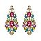 CHARMING RHINESTONE CHANDELIER STATEMENT EARRINGS