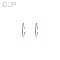 LOVELY 40MM CRYSTAL RHINESTONE CLIP HOOP EARRINGS
