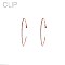 TRENDY 80MM CRYSTAL RHINESTONE CLIP HOOP EARRINGS