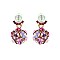 Fashionable Dangly Rhinestone Post Earrings SLEL073