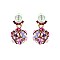 Fashionable Dangly Rhinestone Post Earrings SLEL073