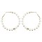 ELEGANT PEARL HOOP EARRINGS WITH RHINESTONE BALL