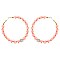 ELEGANT PEARL HOOP EARRINGS WITH RHINESTONE BALL