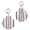 Stripe Teardrop Dangle Earring
