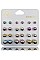PACK OF 12 FASHION ASSORTED COLOR 12-PAIR MULTI EARRING SET