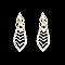 Elegant Dangly Leaf Rhinestone Earrings SLEM1786