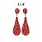 FASHIONABLE DANGLY STONE TEARDROP EARRING SLEMQ104